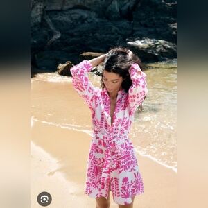 Zara Vibrant Pink Floral Dress